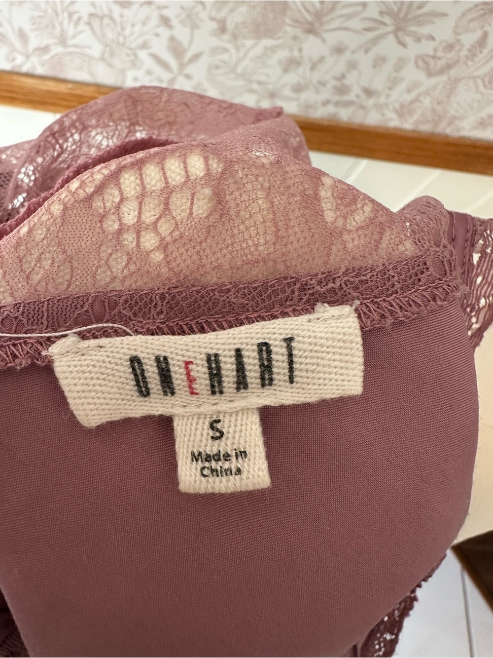 Satin Lace-Trim Camisole in Mauve - Picture 7 of 7